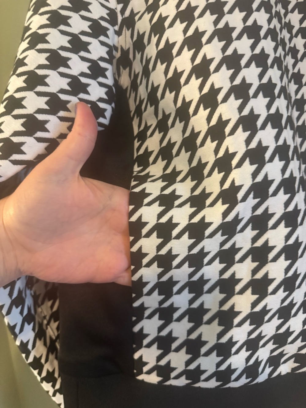 Adidas Originals Black & White Houndstooth Bomber Jacket - Picture 7 of 10
